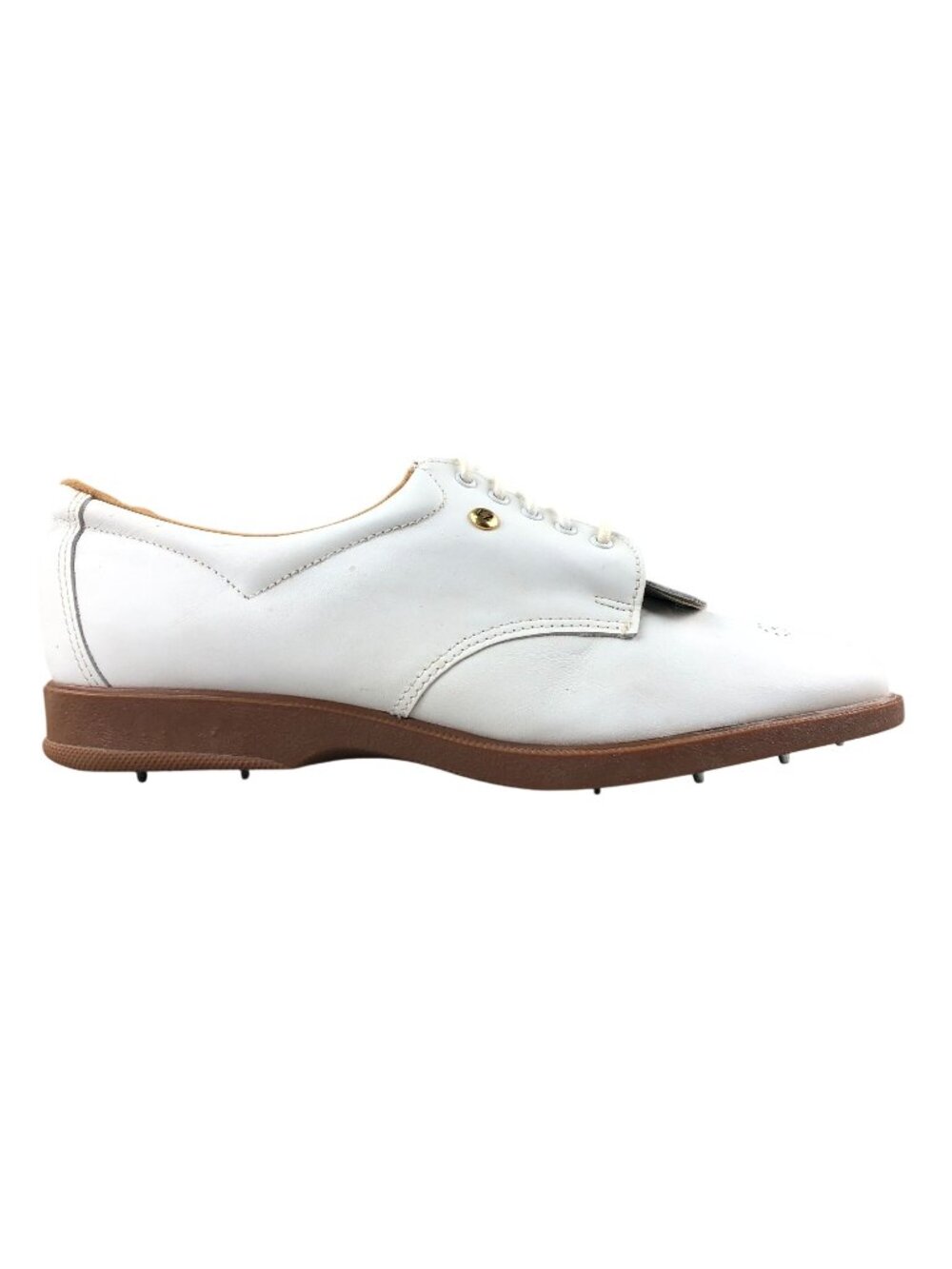 EZ Step Women's Size 11M Weather Tuff White Leather Wingtip Golf Shoes